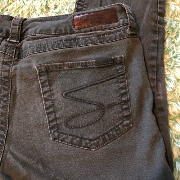 Blue-Green Skinny Jeans - Picture 6 of 7